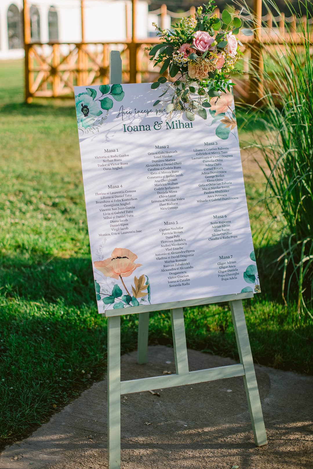 Decor floral — Nuntă în tonuri de roz, persică și crem — flori romantice cu influențe garden-inspired