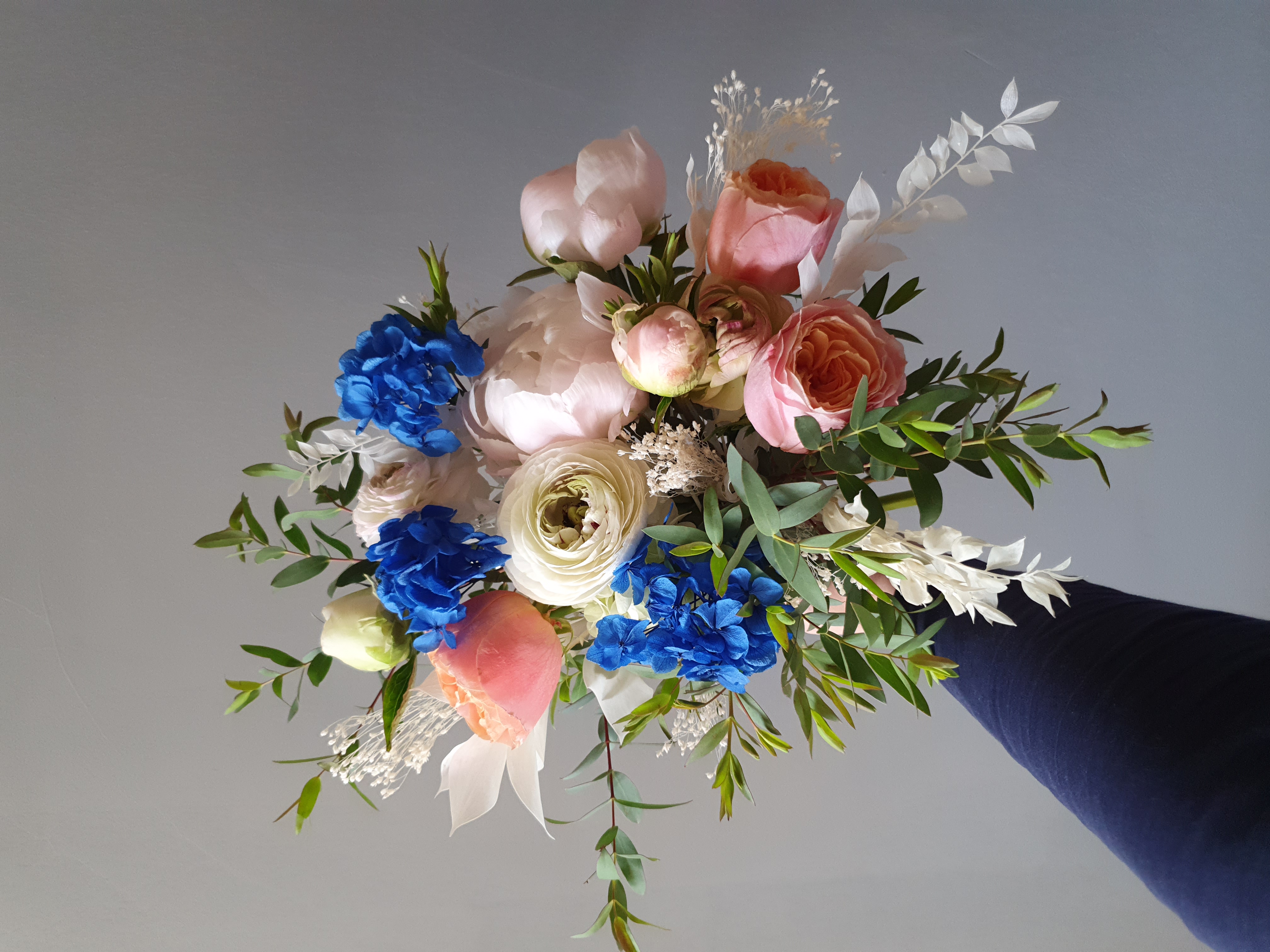 buchet mireasa colorat